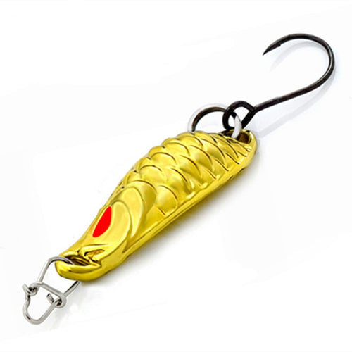 Fishing Lure Single Hook Sequins 2.2g Metal Fishing Spoon Tackle Bait White Bar Creek Small Fish Mouth Baits Outdoor Sports Gear