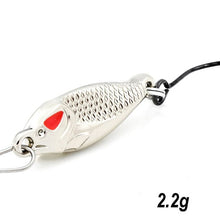 Load image into Gallery viewer, Fishing Lure Single Hook Sequins 2.2g Metal Fishing Spoon Tackle Bait White Bar Creek Small Fish Mouth Baits Outdoor Sports Gear