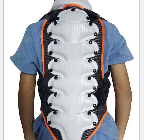 Outdoor sports gear. Safety vest vest, child locomotive bicycle sports shatter-resistant suit. Chest back protection.