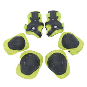 LOCLE 6pcs/Set Adjustable Roller Skating Elbow Wrist Pad For Kids Safety Protection Skating Cycling Outdoor Sports Gear Guard