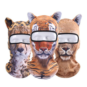 Outdoor Sports Gear 3D Animal Shaped Hood Sunscreen Sports Hood Mask Windproof Dustproof Riding Mask