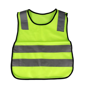 Kids Safety Cycling Vest Outdoor Sports Gear Safety Elastic Visibility Reflective Sleeveless Jacket for Night Running