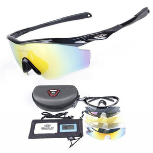 Riding Polarized Sunglasses Anti-UV Shortsighted Lenses Holding Glasses Goggles Fishing Sports Gear 5PCS Lenses