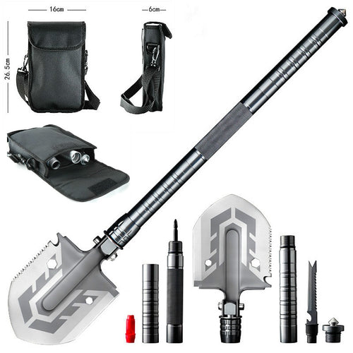 Tactical folding shovel 58 HRC military folding shovel lifter mounted shovel for fishing outdoor emergency camping gear