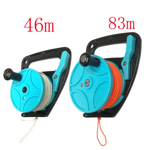 150 272FT Scuba Diving Reel Spool Finger Line Retractable Reels With handle Stopper for Snorkeling Underwater Water Sports Gear